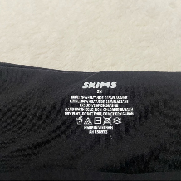 New! Skims Black Fits Everybody Bandeau Bra Onyx black nwt 28674 - Picture 5 of 8